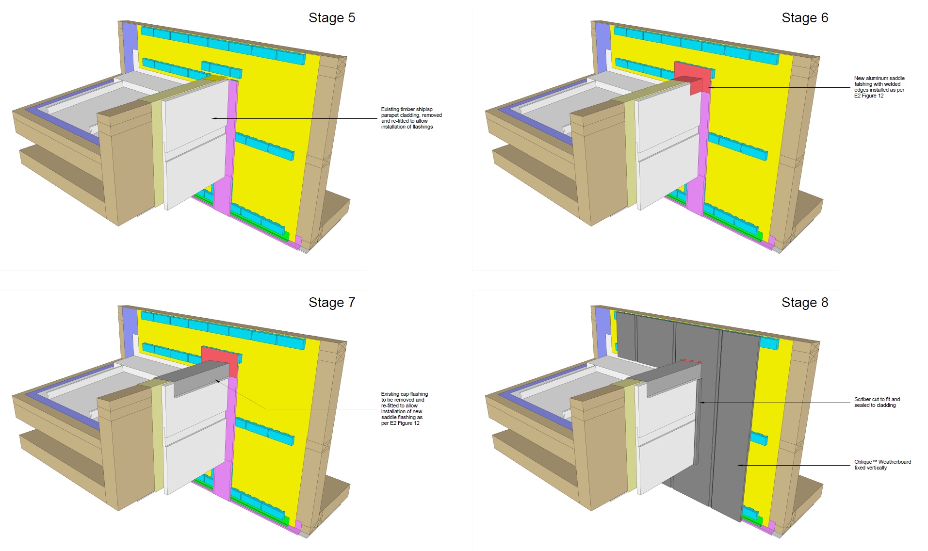 Additional project drawing for the Castor Bay reclad
