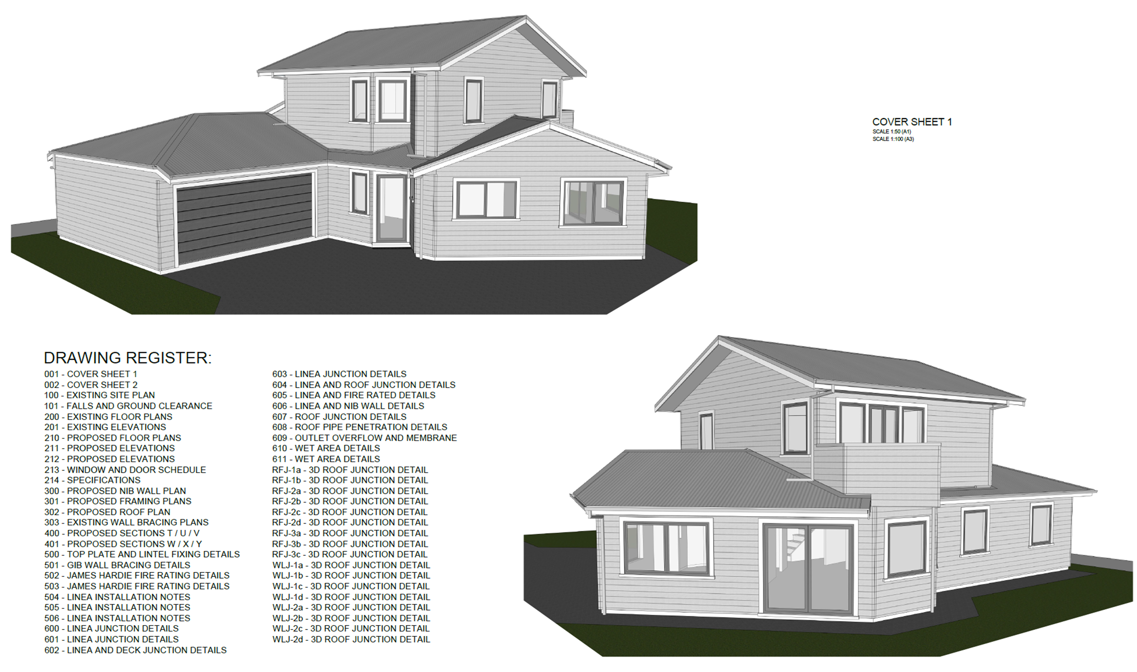 Rendered proposed exterior views for Milford