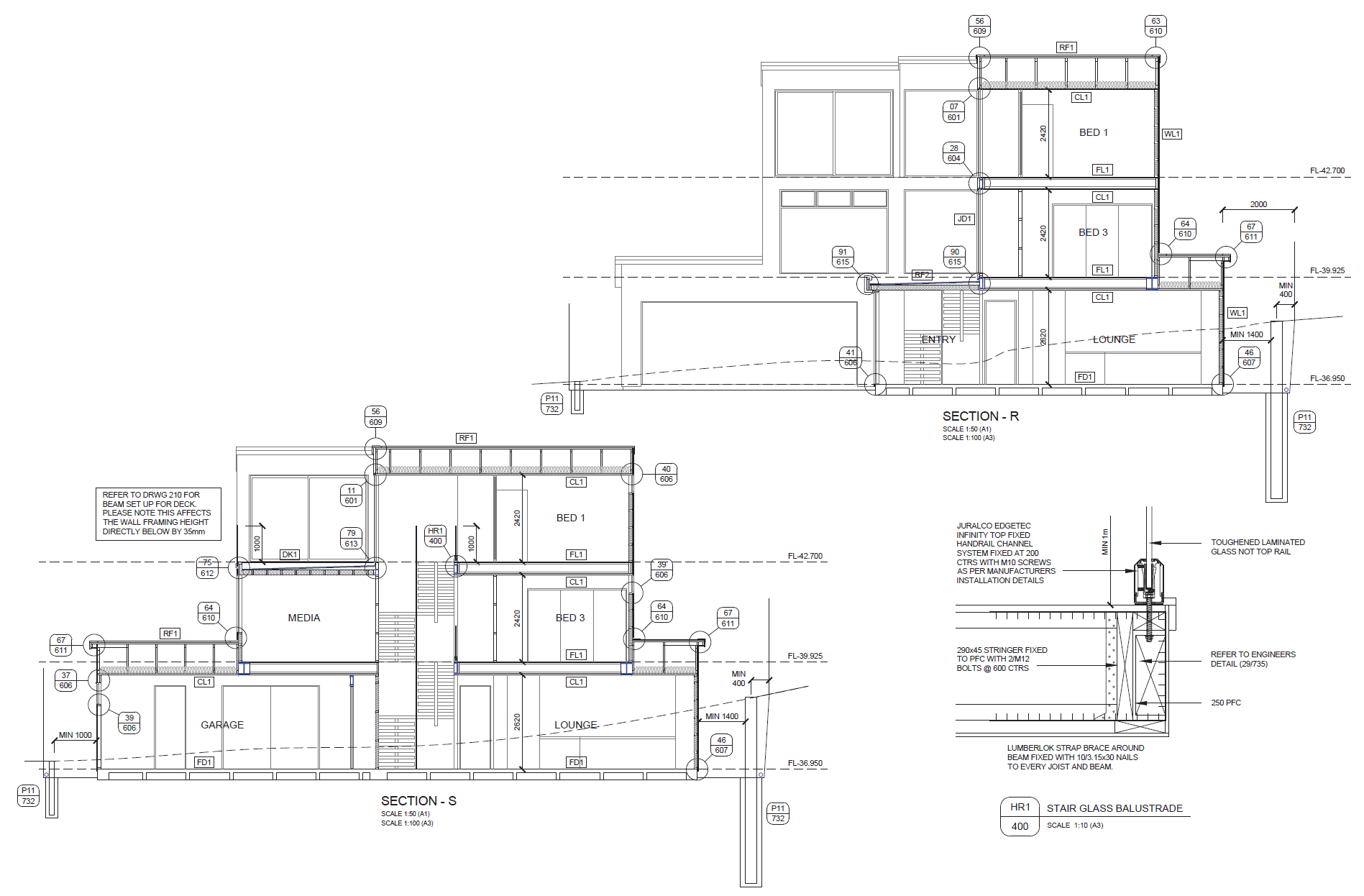 Lot 2 Riddell Road building sections