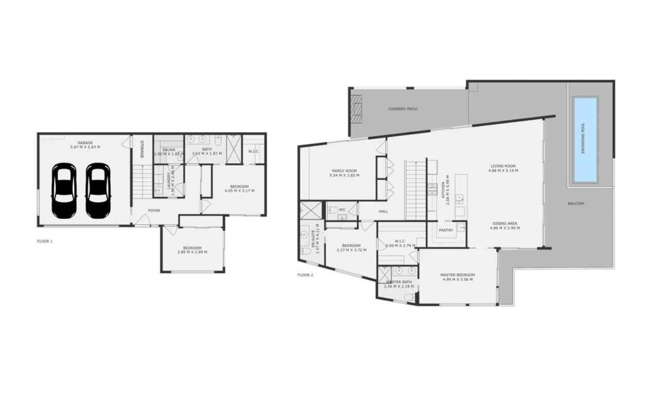 Floor plan for Lot 2, Wai o Taiki Bay